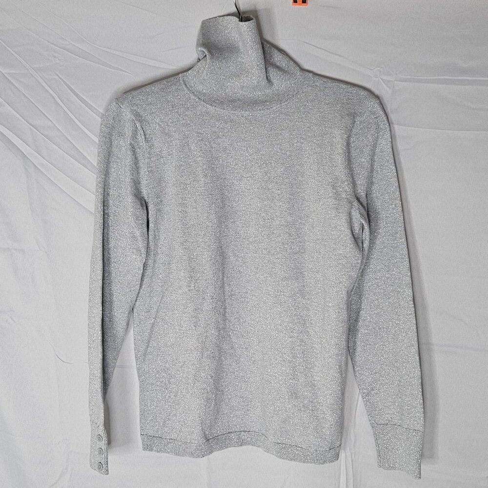 Talbots Silve Matallic Turtleneck Sweater - Size S - NWOT